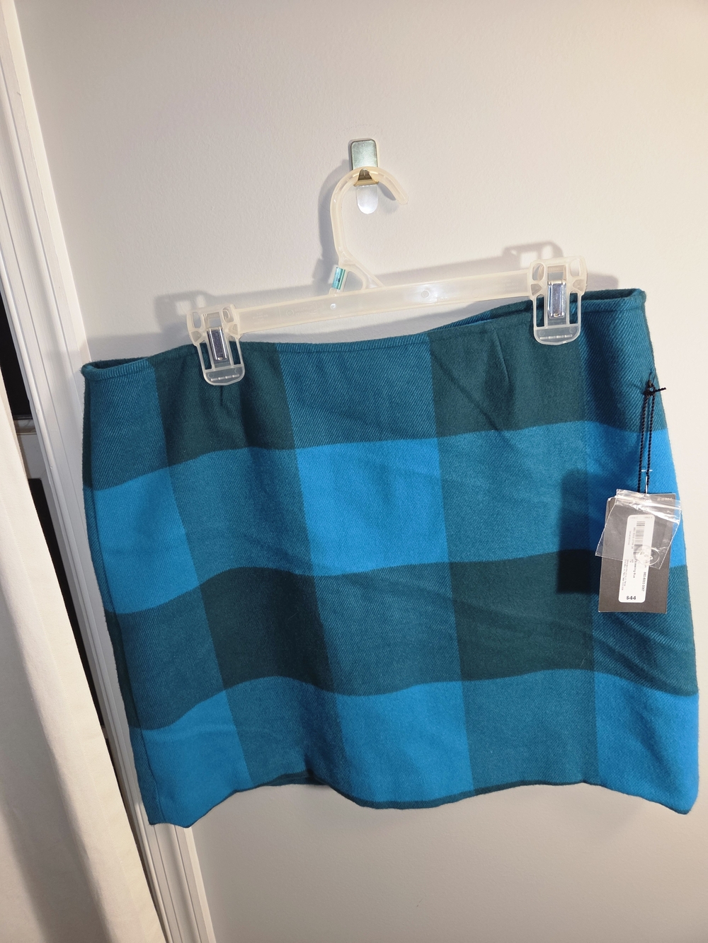STYLUS Teal Plaid Mini Skirt